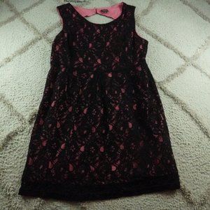Torrid Floral Lace Dress Womens Plus Size 18 Pink Black Sleeveless